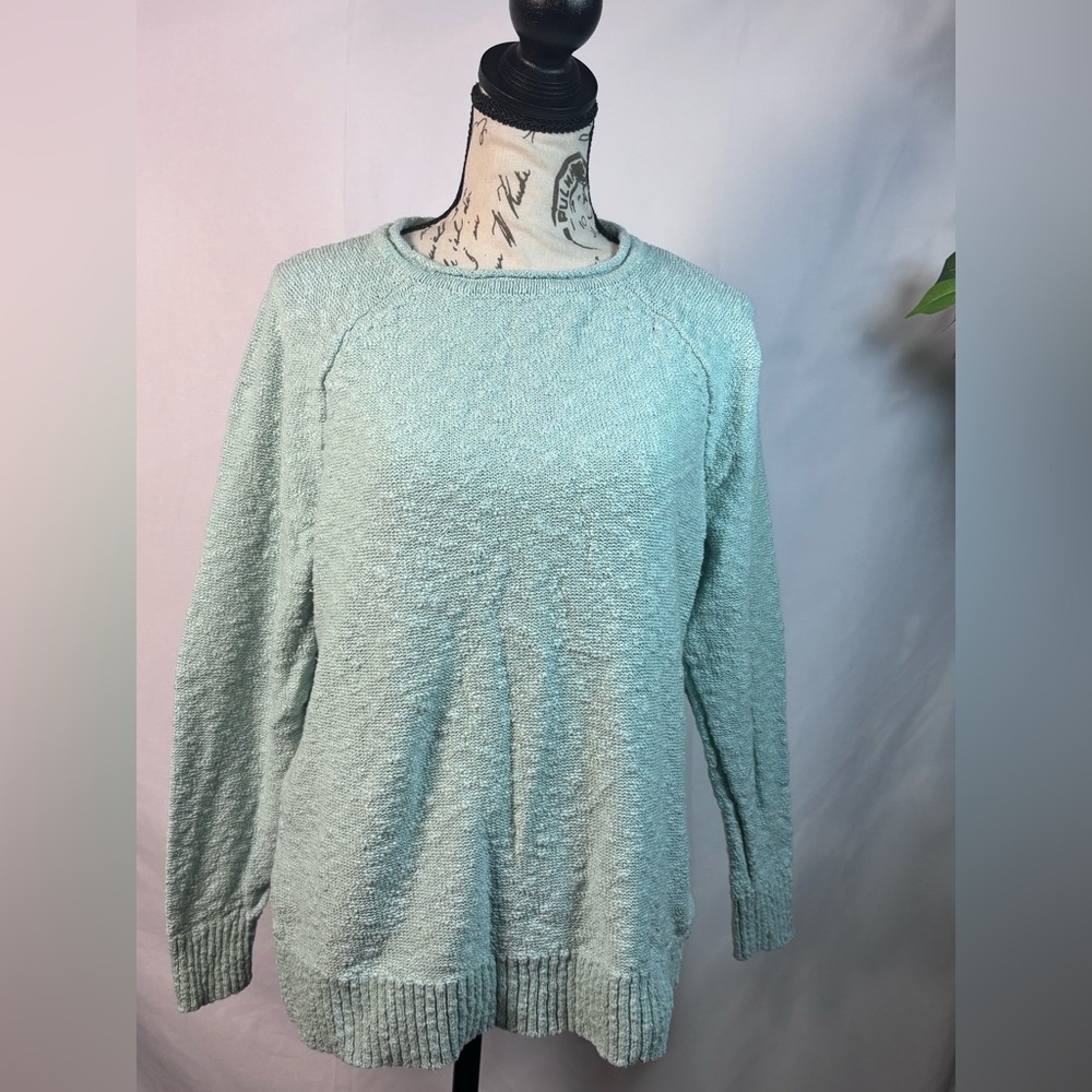 L.L. Bean Women's Crew Neck Sweater - Light Green - Picture 2 of 11